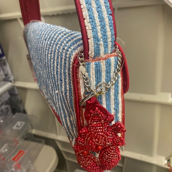 Striped Blue and Red Lobster Handbag - Picture 7 of 8